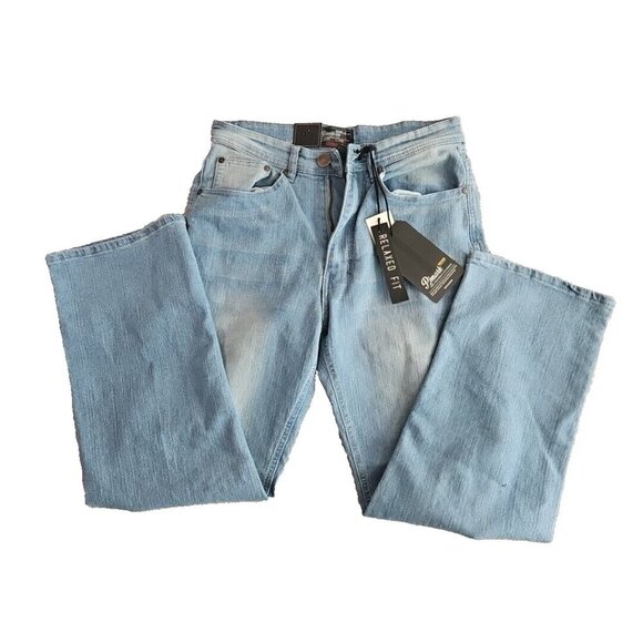 Pjmark Jeans Men's Relaxed Fit 30x30 Light Blue 5 Pocket Cotton Bld Stretch NWT - Picture 1 of 16